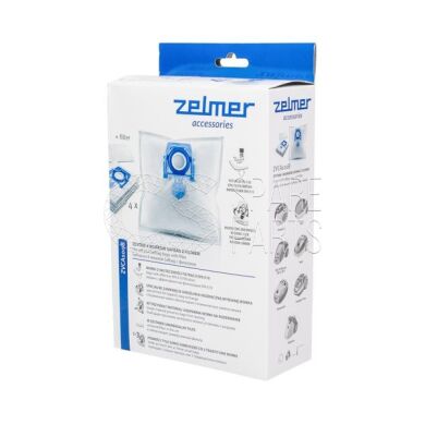 Set of synthetic dust bags DOMPRO DP14007 for vacuum cleaners Zelmer, Bosch 49.4020, ZVCA100B, BBZWD4BAG, ZELMER, BOSCH, DOMPRO, Microfiber, Disposable, Set of bags